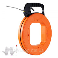 Vevor 316526 Стрічка для натягування Pulling Aid Pulling Tape, спіральна, 60,96 м x 4,7 мм, скловолокнистий кабель