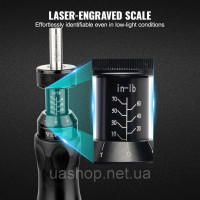Vevor 316948 Набір динамометричних викруток 6,35 мм, діапазон регулювання крутного моменту 1,13-7,91 Нм, крок 0,11 Нм, набір