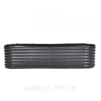 Vevor 317078 клумба металева грядка ящик для рослин 240x60x56см темно-сірий Vevor 317078 клумба металева грядка ящик для рослин 240x60x56см темно-сірий