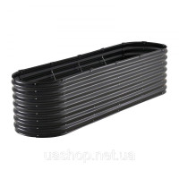 Vevor 317078 клумба металева грядка ящик для рослин 240x60x56см темно-сірий Vevor 317078 клумба металева грядка ящик для рослин 240x60x56см темно-сірий