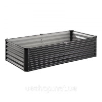 Vevor 317081 клумба металева грядка ящик для рослин 180x90x60см темно-сірий