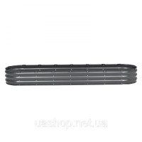 Vevor 317082 клумба металева грядка ящик для рослин 239x60x27см темно-сірий