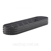 Vevor 317082 клумба металева грядка ящик для рослин 239x60x27см темно-сірий