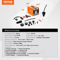 Vevor 310276 Автомобільний детектор витоку протитуманної машини EVAP Вакуумний діагностичний тестер