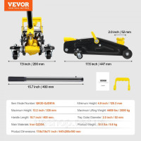 Vevor 310573 Домкрат 2т автомобільний домкрат гідравлічний однопоршневий Vevor 310573 Домкрат 2т автомобільний домкрат гідравлічний однопоршневий