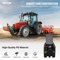 Vevor 310739 Портативний дизельний бак 439,11 л, мобільна система баків, чорний, дизельна заправна станція, 140 Вт, дизельний бак,