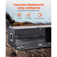 Vevor 310840 Ящик для інструментів з алюмінієвою платформою вантажівки з бічною ручкою та ключами для блокування, ящик для Vevor 310840 Ящик для інструментів з алюмінієвою платформою вантажівки з бічною ручкою та ключами для блокування, ящик для
