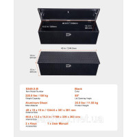 Vevor 310840 Ящик для інструментів з алюмінієвою платформою вантажівки з бічною ручкою та ключами для блокування, ящик для Vevor 310840 Ящик для інструментів з алюмінієвою платформою вантажівки з бічною ручкою та ключами для блокування, ящик для