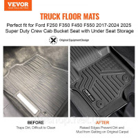 Vevor 310907 Автомобільні килимки для Ford F-250/F-350/F-450 2017-2022 3 шт. TPE Vevor 310907 Автомобільні килимки для Ford F-250/F-350/F-450 2017-2022 3 шт. TPE