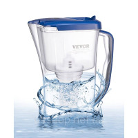Vevor 311819 Фільтр для води, скляний глечик для фільтрації води на 9 чашок, система фільтрації води на 150 л