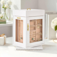 Vevor 312720 Організатор коробки ювелірних виробів з ювелірних виробів з 4 гачками кольє з обертовими