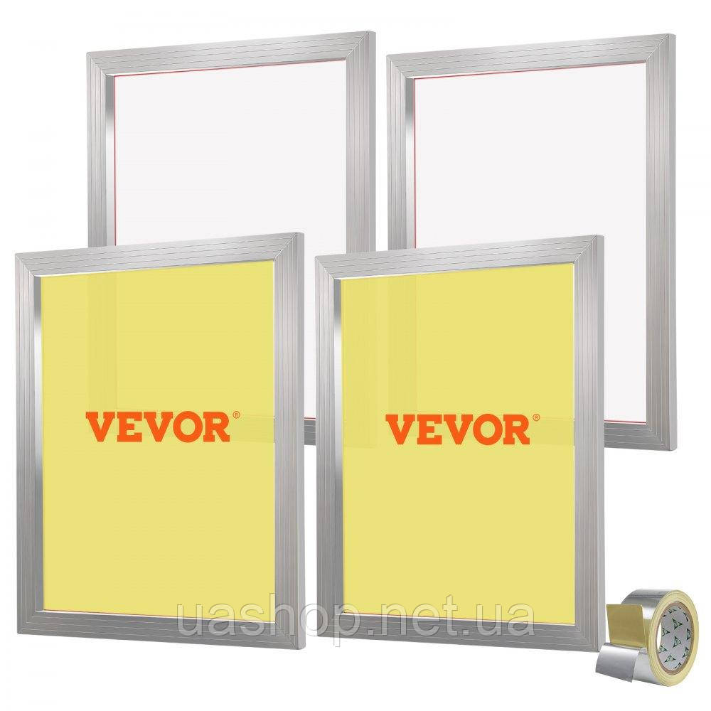 Vevor 312912 4 шт. Рамки для трафаретного друку з алюмінієвого сплаву 50,8 х 61 см, аксесуари для трафаретного друку 355 сіток,