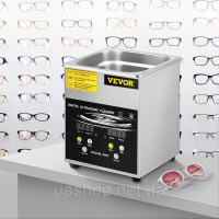 Vevor 313461 Ультразвукова машина 2L для чищення ювелірних виробів з нержавіючої сталі Vevor 313461 Ультразвукова машина 2L для чищення ювелірних виробів з нержавіючої сталі