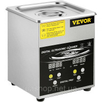 Vevor 313461 Ультразвукова машина 2L для чищення ювелірних виробів з нержавіючої сталі Vevor 313461 Ультразвукова машина 2L для чищення ювелірних виробів з нержавіючої сталі