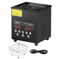 Vevor 313473 Ультразвукова машина для чищення 2L з нагрівачем кошика та таймером 60 Вт Vevor 313473 Ультразвукова машина для чищення 2L з нагрівачем кошика та таймером 60 Вт