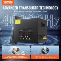 Vevor 313474 Ультразвукова мийна машина 10 л з нагрівачем кошика та таймером 240 Вт Vevor 313474 Ультразвукова мийна машина 10 л з нагрівачем кошика та таймером 240 Вт