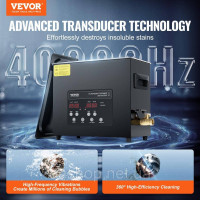 Vevor 313478 Ультразвукова машина для чищення 6L з нагрівачем кошика та таймером 180 Вт Vevor 313478 Ультразвукова машина для чищення 6L з нагрівачем кошика та таймером 180 Вт