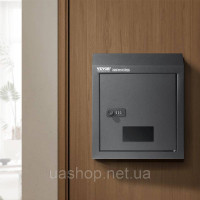Vevor 313169 Вбудований дверний ящик 305х155х360 мм темно-сірий кодовий замок
