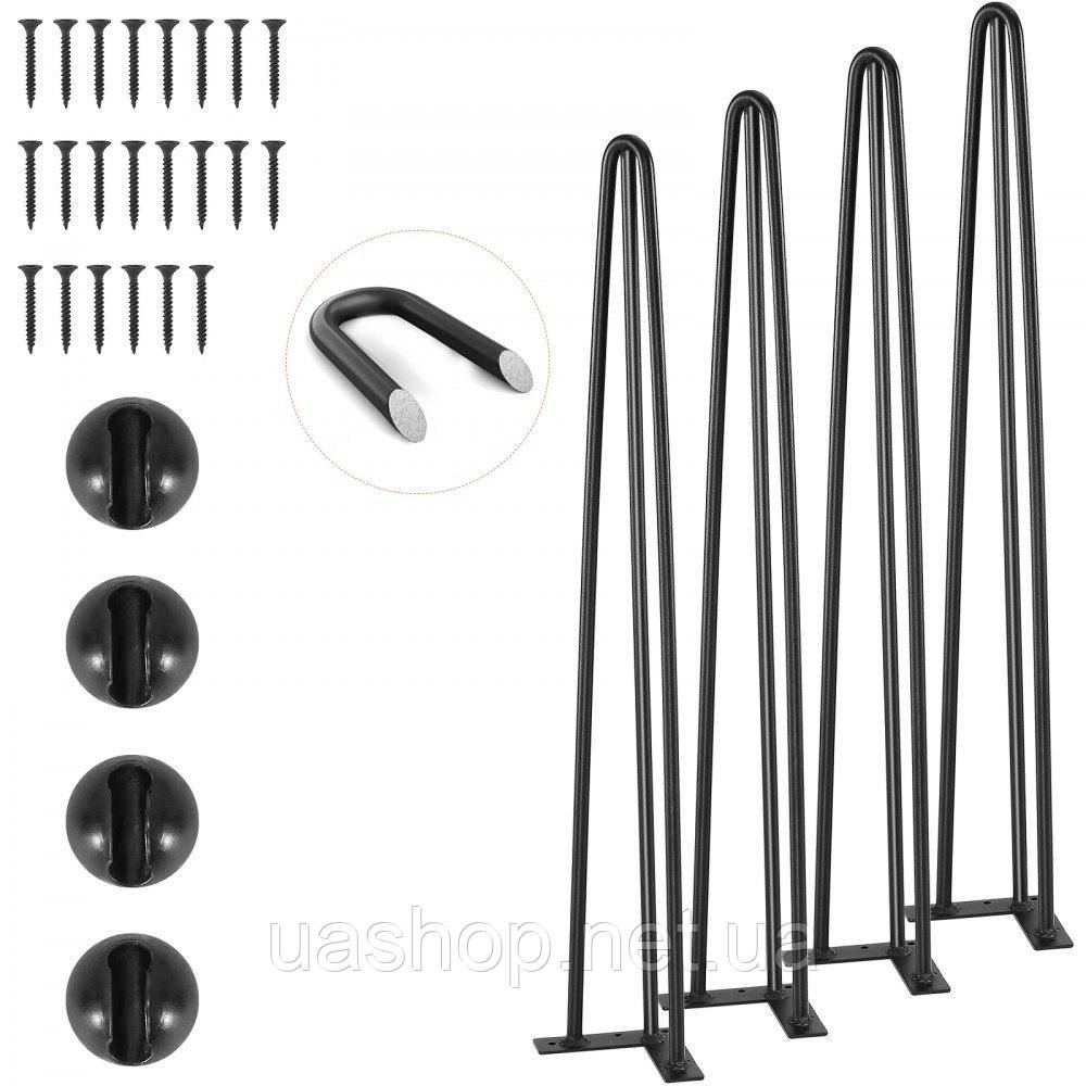 Vevor 313339 набір з 4-х ніжок для столу Шпилька для столу Ніжки для столу висотою 710 мм 110x110 мм Монтажна пластина з