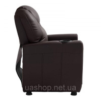 Vevor 314790 Дитяче крісло-рекламоне з підстаканниками, регульована спинка 101°-121°, шкіряний шезлонг з підставкою для ніг,