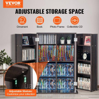 Vevor 314902 Шафа для зберігання медіа, шафа для DVD-дисків з дверцятами та полицями, для зберігання компакт-дисків до 576
