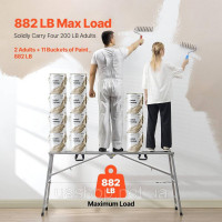 Vevor 315933 Робоча платформа 900-1500 мм, складна драбина з легованої сталі, портативна робоча платформа, вантажопідйомність 400 Vevor 315933 Робоча платформа 900-1500 мм, складна драбина з легованої сталі, портативна робоча платформа, вантажопідйомність 400
