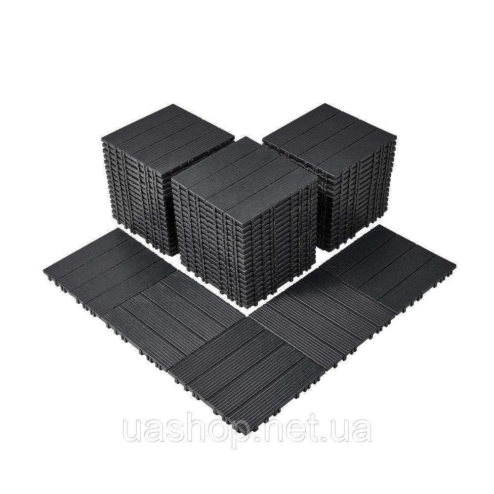 Vevor 315927 Плитка для патіо, комплект із 54 предметів, балконна плитка 295 x 295 мм, плитка Click, водонепроникне пластикове