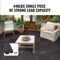 Vevor 315926 36x терасна плитка click tiles балконна плитка 30x30см темно-коричнева