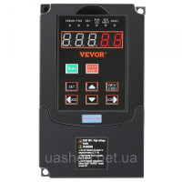 Vevor 316225 Частотний перетворювач VFD 0,75 кВт 220 В 1/3 фази вхід на 3 фази вихід Vevor 316225 Частотний перетворювач VFD 0,75 кВт 220 В 1/3 фази вхід на 3 фази вихід