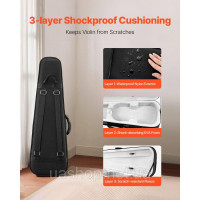 Vevor 316292 Футляр для скрипки 4/4, футляр для скрипки, футляр для скрипки, футляр для скрипки трикутної форми