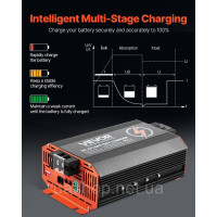 Vevor 316610 Зарядний пристрій 12V 60A DC/DC, 750W для свинцево-кислотних, літієвих, AGM, гелевих та рідких акумуляторів,