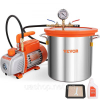 Vevor 316638 Багатофункціональний насос вакуумний насос з вакуумною камерою 11л 100л/хв вакуумний насос 150Вт змінного струму