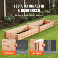 Vevor 317075 Піднята грядка 240 x 60 x 25 см Ящик для кашпо Ялинова деревина Овочева грядка Квітковий ящик Грядка з травами Садова Vevor 317075 Піднята грядка 240 x 60 x 25 см Ящик для кашпо Ялинова деревина Овочева грядка Квітковий ящик Грядка з травами Садова