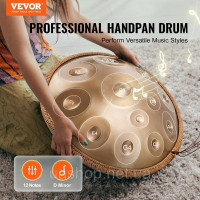 Vevor 317233 Handpan Drum 55см 12 нот ре мінорний барабанний інструмент з молотком