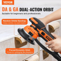 Vevor 318456 Ексцентрикова шліфувальна машина 6'' Шліфувальна машина подвійної дії 10 штук наждачний папір 6 швидкостей