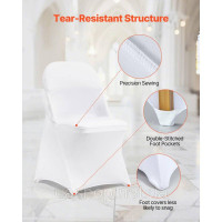 Vevor 311530 Чохли для розкладних стільців Stretch Spandex, універсальні, знімні та пральні, для весіль, вечірок, урочистостей,
