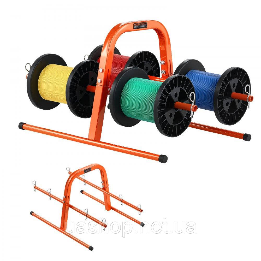 Vevor 316382 Тримач для котушок дроту 45 кг Ручний дозатор кабелю до 8 котушок φ24 см