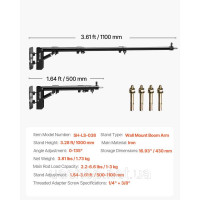 Vevor 316394 Настінне кріплення Triangle Boom Arm, 50-110 см, трикутне кріплення, поворотне на 180°, міцне настінне кріплення, Vevor 316394 Настінне кріплення Triangle Boom Arm, 50-110 см, трикутне кріплення, поворотне на 180°, міцне настінне кріплення,