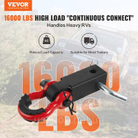 Vevor 310208 2-дюймова скоба D-кільця буксирувального пристрою Вантажівка Jeep 52 900 фунтів