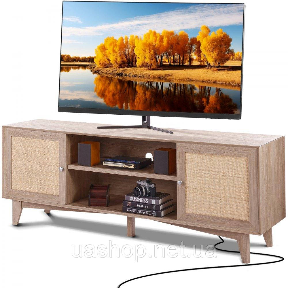 Vevor 315046 Тумба під ТВ з ротанга 191см ТВ Бохо Тумба ТВ Тумба ТВ Дуб