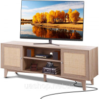 Vevor 315046 Тумба під ТВ з ротанга 191см ТВ Бохо Тумба ТВ Тумба ТВ Дуб
