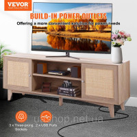 Vevor 315046 Тумба під ТВ з ротанга 191см ТВ Бохо Тумба ТВ Тумба ТВ Дуб