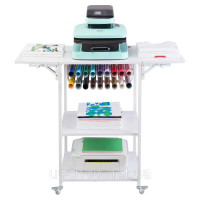 Vevor 312832 Heat Press Table 3-ярусна підставка для принтера, рухома біла, рухома Vevor 312832 Heat Press Table 3-ярусна підставка для принтера, рухома біла, рухома