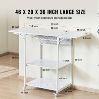 Vevor 312832 Heat Press Table 3-ярусна підставка для принтера, рухома біла, рухома Vevor 312832 Heat Press Table 3-ярусна підставка для принтера, рухома біла, рухома
