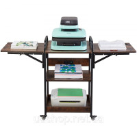 Vevor 312853 Зарядна станція Heat Press Table, 3-ярусна підставка для принтера, згортається, коричнева