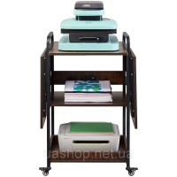 Vevor 312853 Зарядна станція Heat Press Table, 3-ярусна підставка для принтера, згортається, коричнева