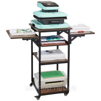 Vevor 312854 Зарядна станція Heat Press Table, 4-ярусна підставка для принтера, згортається, коричнева
