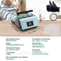 Vevor 312871 Heat Press Mug Heat Press 887ml Sublimation Mug DIY Green Vevor 312871 Heat Press Mug Heat Press 887ml Sublimation Mug DIY Green