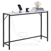 Vevor 314758 Консольний столик Slim, мармуровий, для передпокою, бічний столик з розеткою, сучасний