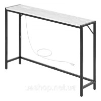 Vevor 314758 Консольний столик Slim, мармуровий, для передпокою, бічний столик з розеткою, сучасний